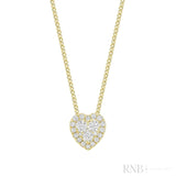 Halo Heart Illusion Diamond Pendant