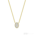 Oval Illusion Set Diamond Necklace-RNB Jewellery
