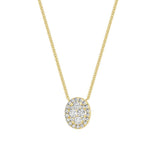Oval Halo Illusion Diamond Pendant