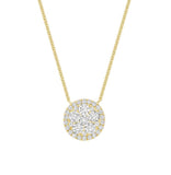 Round Halo Illusion Diamond Pendant