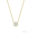 Round Halo Illusion Diamond Pendant