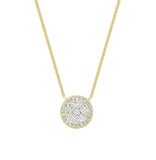 Round Halo Illusion Diamond Pendant