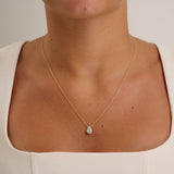 Halo Pear Shape Diamond Pendant