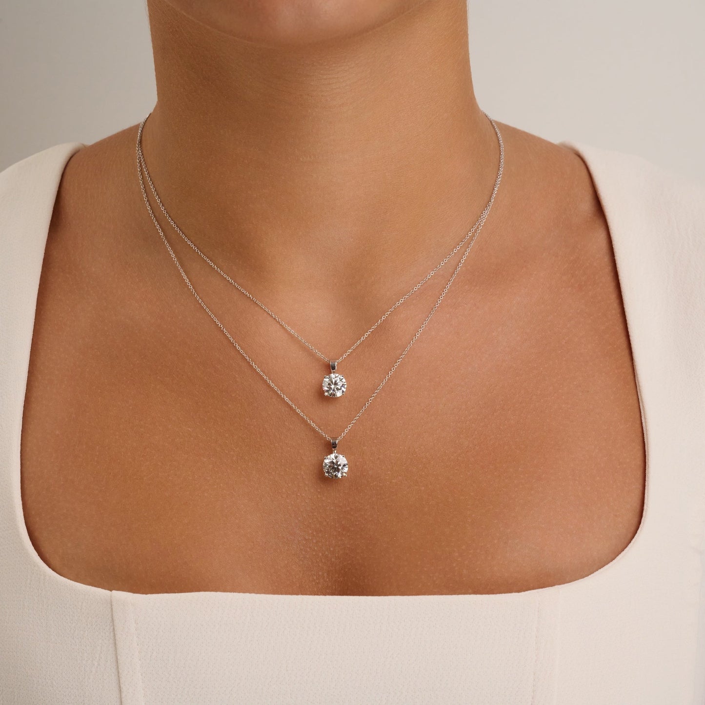 Lab Grown Solitaire Pendant