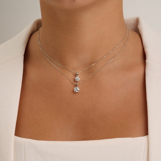 Lab Grown Solitaire Pendant