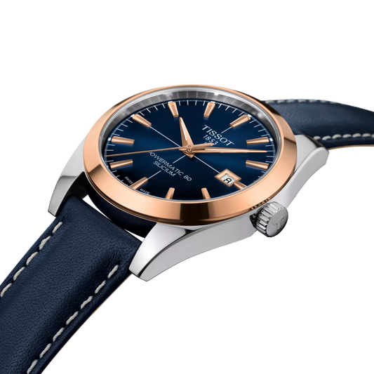 Tissot Gentleman Powermatic 80 Silicium Solid 18K Gold bezel T9274074604100