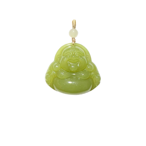 24K Hetian Jade Necklaces (Laughing Buddha)