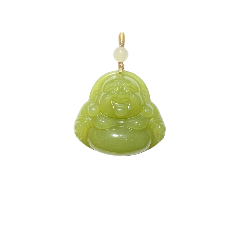 24K Hetian Jade Necklaces (Laughing Buddha)