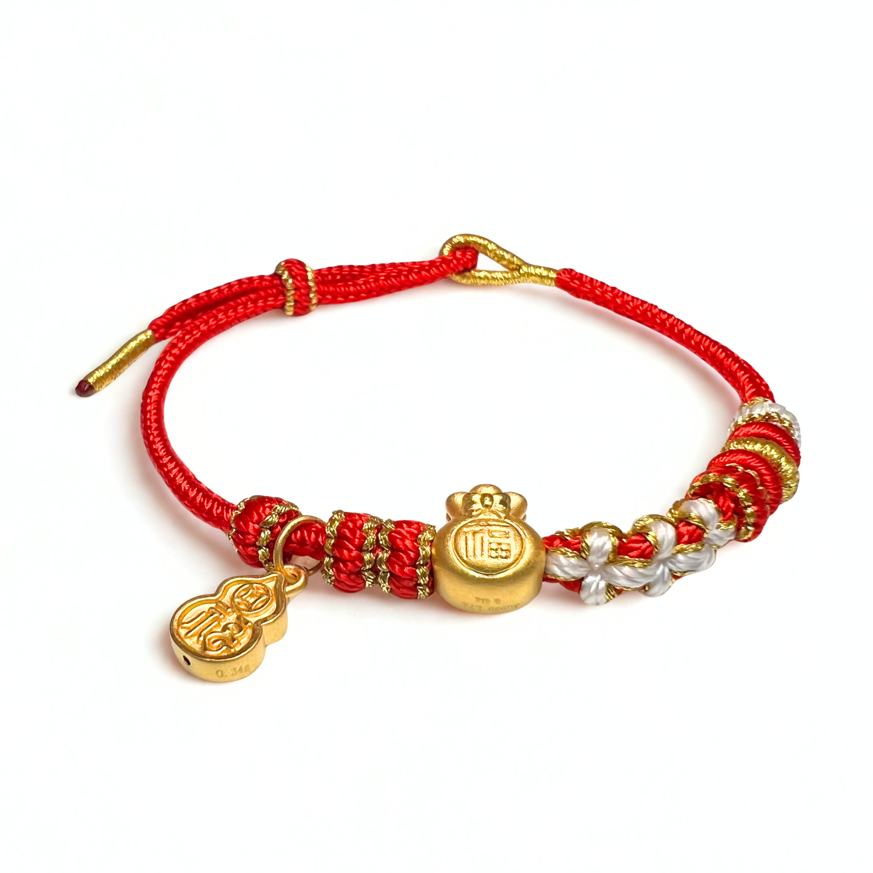 24K Gold Bracelet (Calabash, Money Bag)