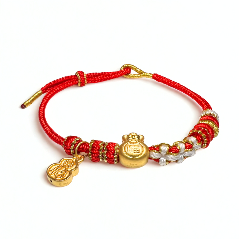 24K Gold Bracelet (Calabash, Money Bag)
