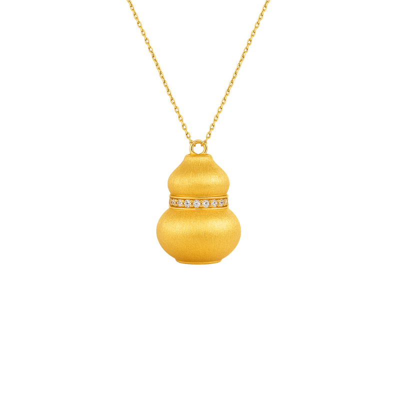 24K Gold Necklace (Calabash with Vajra Dorje)