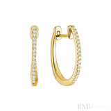 Diamond Huggie Earrings