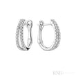 Double Row Diamond Loop Earrings