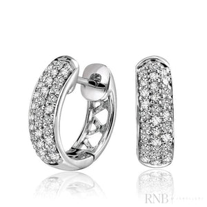 Pave Diamond Huggie Earrings-RNB Jewellery