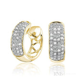 Pave Diamond Huggie Earrings-RNB Jewellery