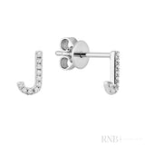 Diamond Initial Stud Earrings (Single)-RNB Jewellery