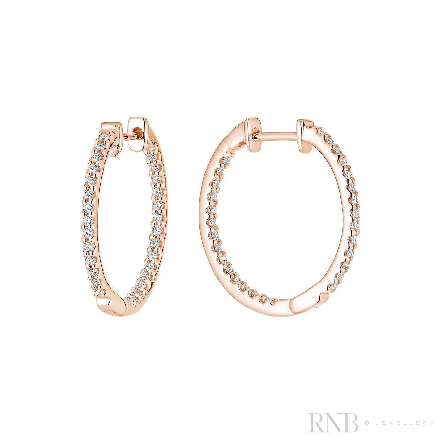 Inside Out Diamond Loop Earrings