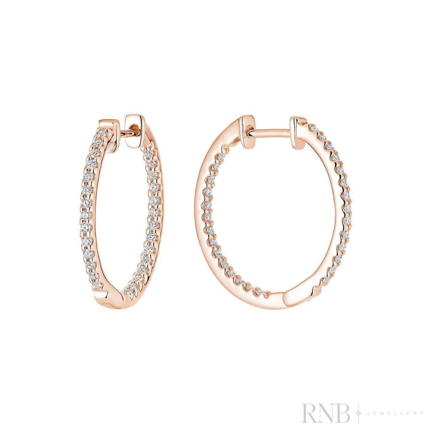 Inside Out Diamond Loop Earrings