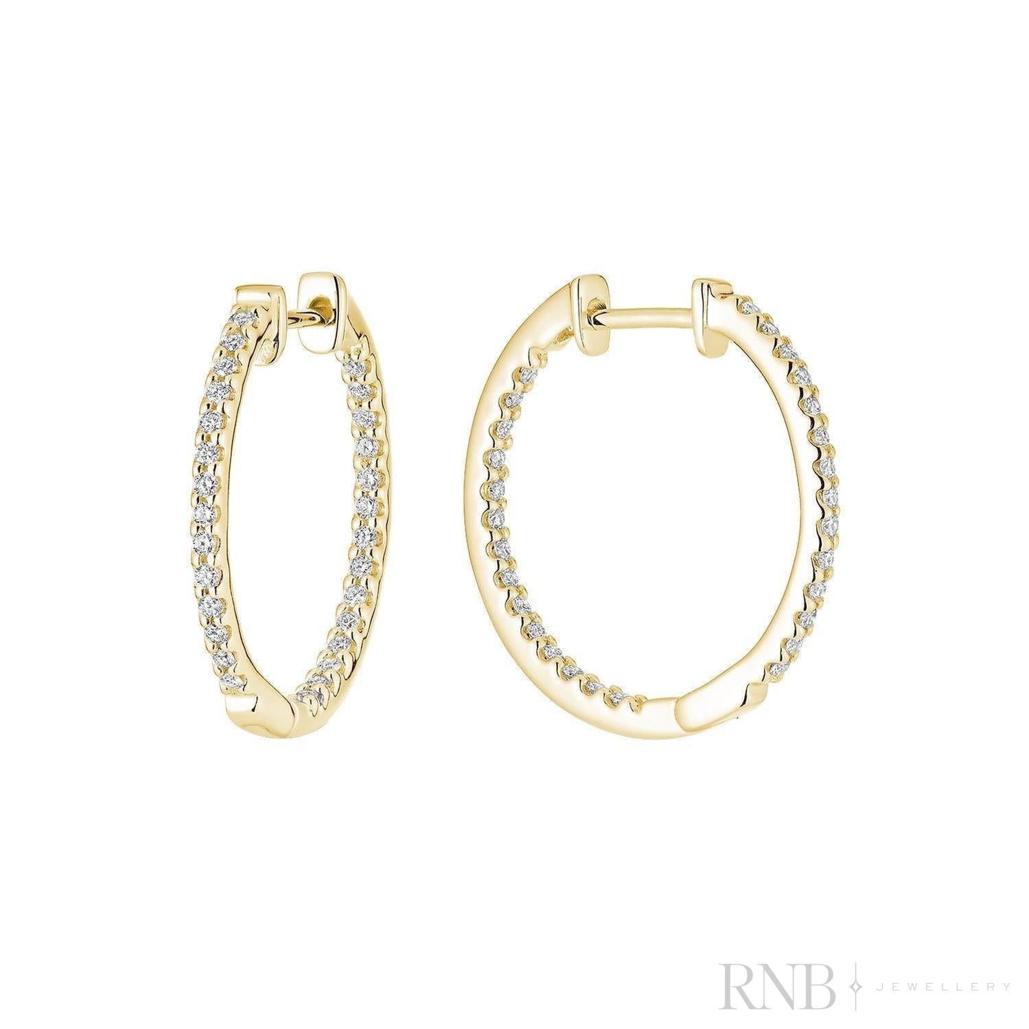 Inside Out Diamond Loop Earrings