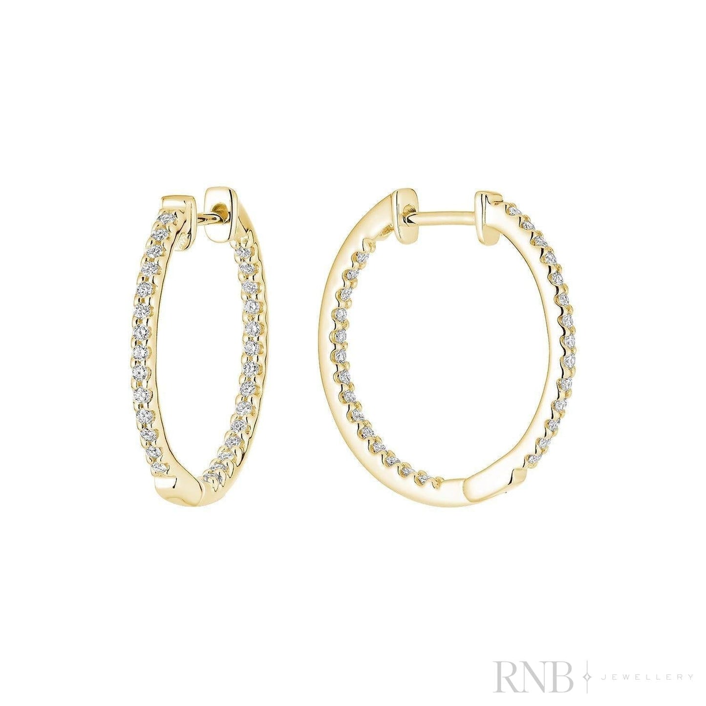 Inside Out Diamond Loop Earrings