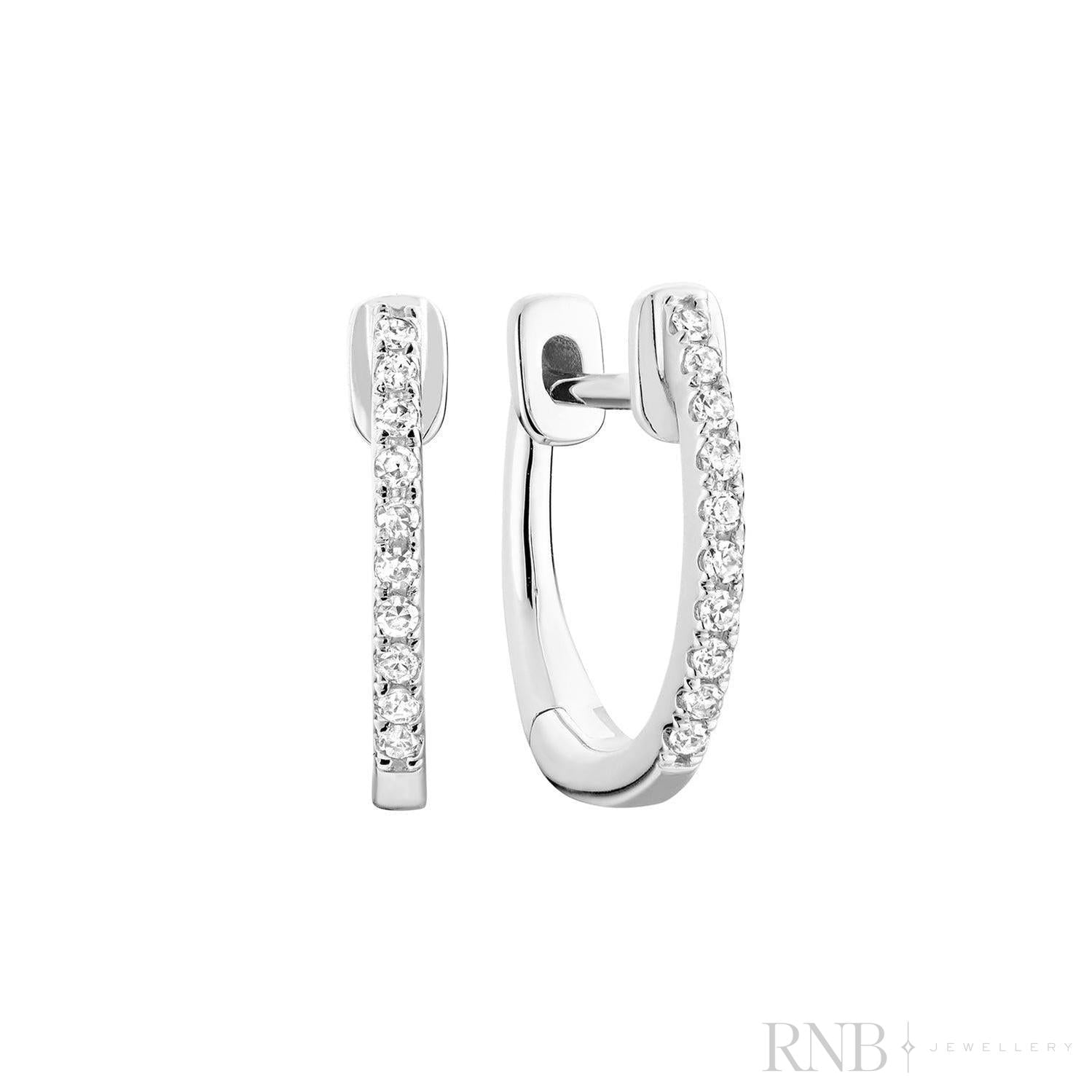 Diamond Huggie Earrings