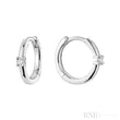 Solitare Diamond Huggie Earrings