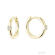 Solitare Diamond Huggie Earrings