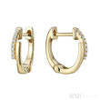 Symmetric Diamond Huggie Earrings