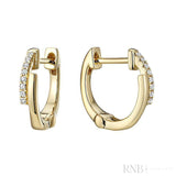 Symmetric Diamond Huggie Earrings