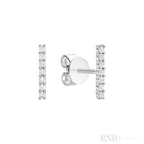 Diamond Bar Stud Earrings