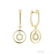 Double Circle Diamond Dangle Earrings