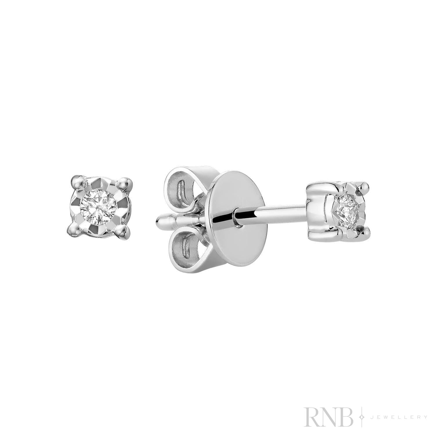Illusion Diamond Stud Earrings