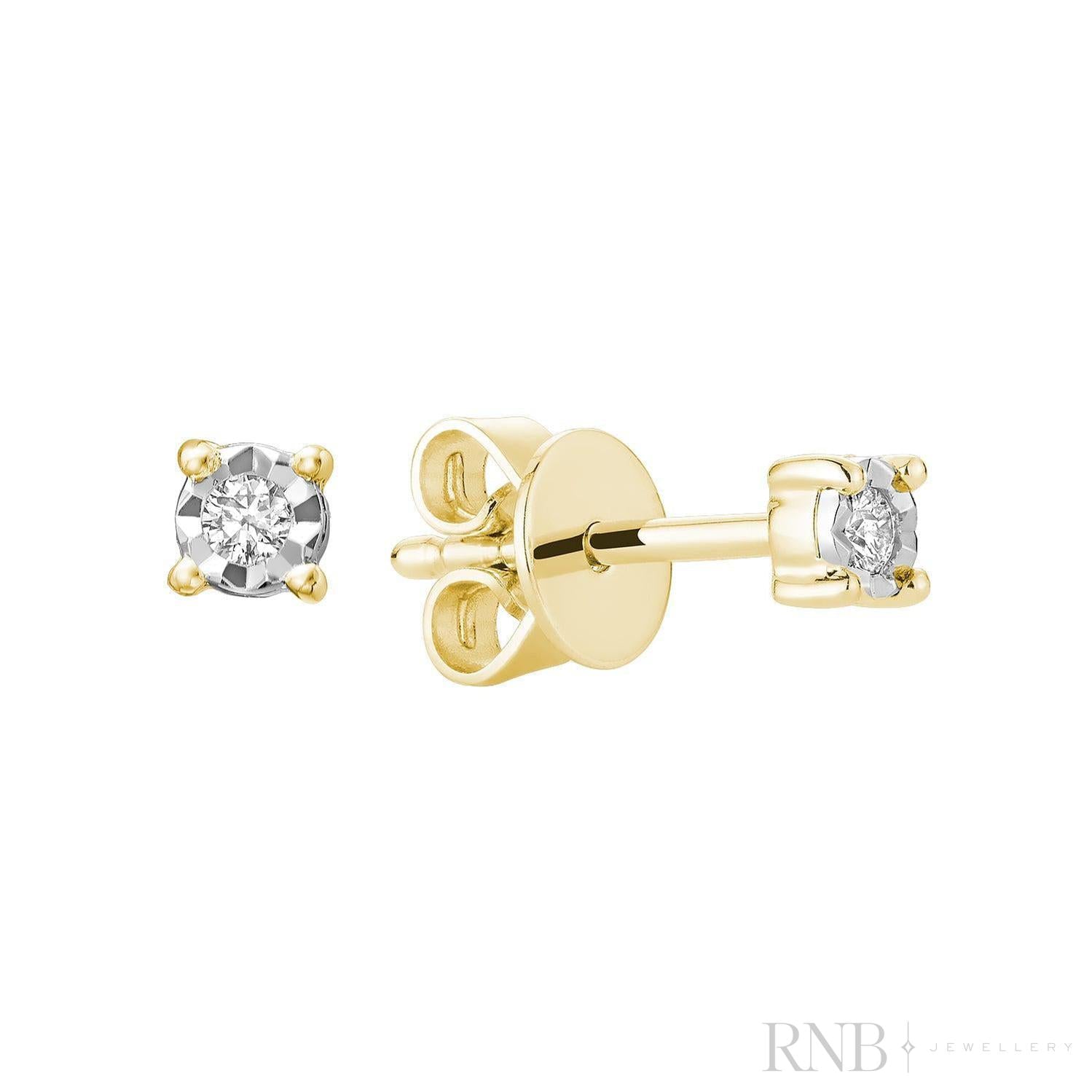 Illusion Diamond Stud Earrings