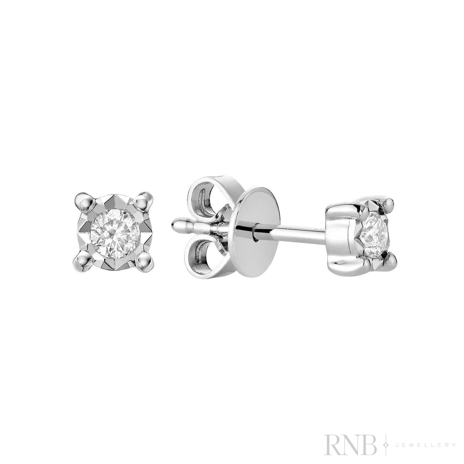 Illusion Diamond Stud Earrings