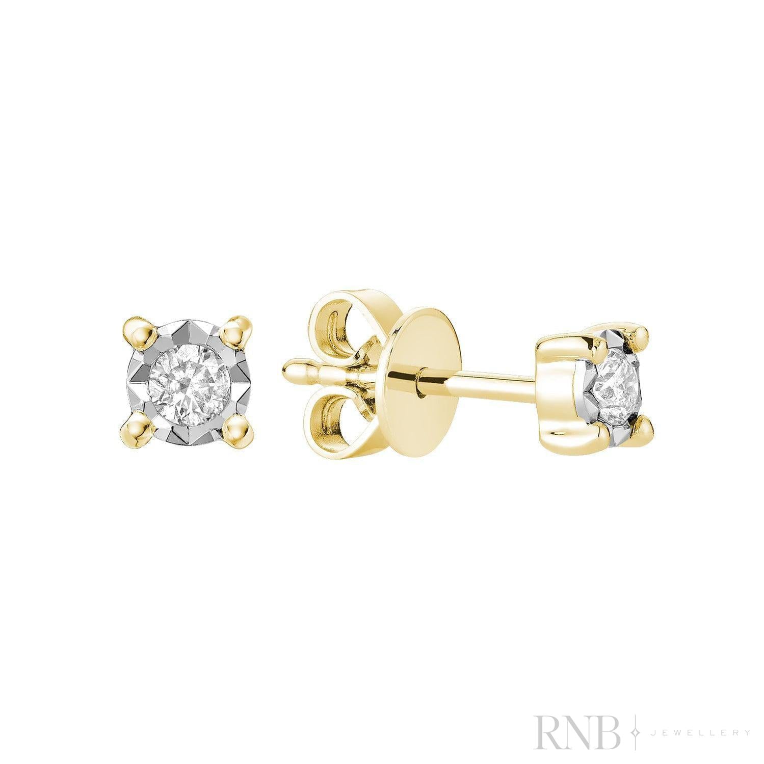 Illusion Diamond Stud Earrings