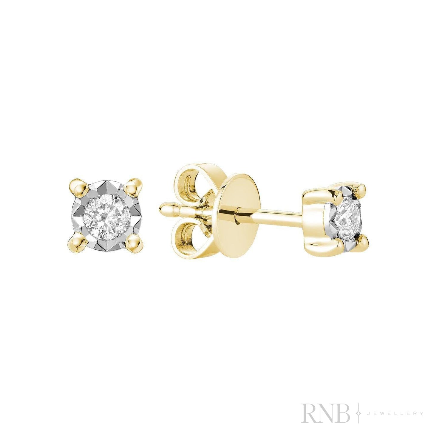 Illusion Diamond Stud Earrings