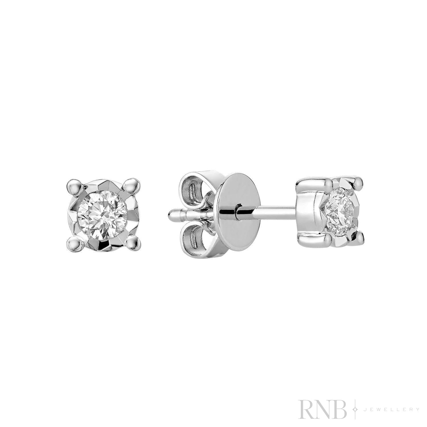 Illusion Diamond Stud Earrings
