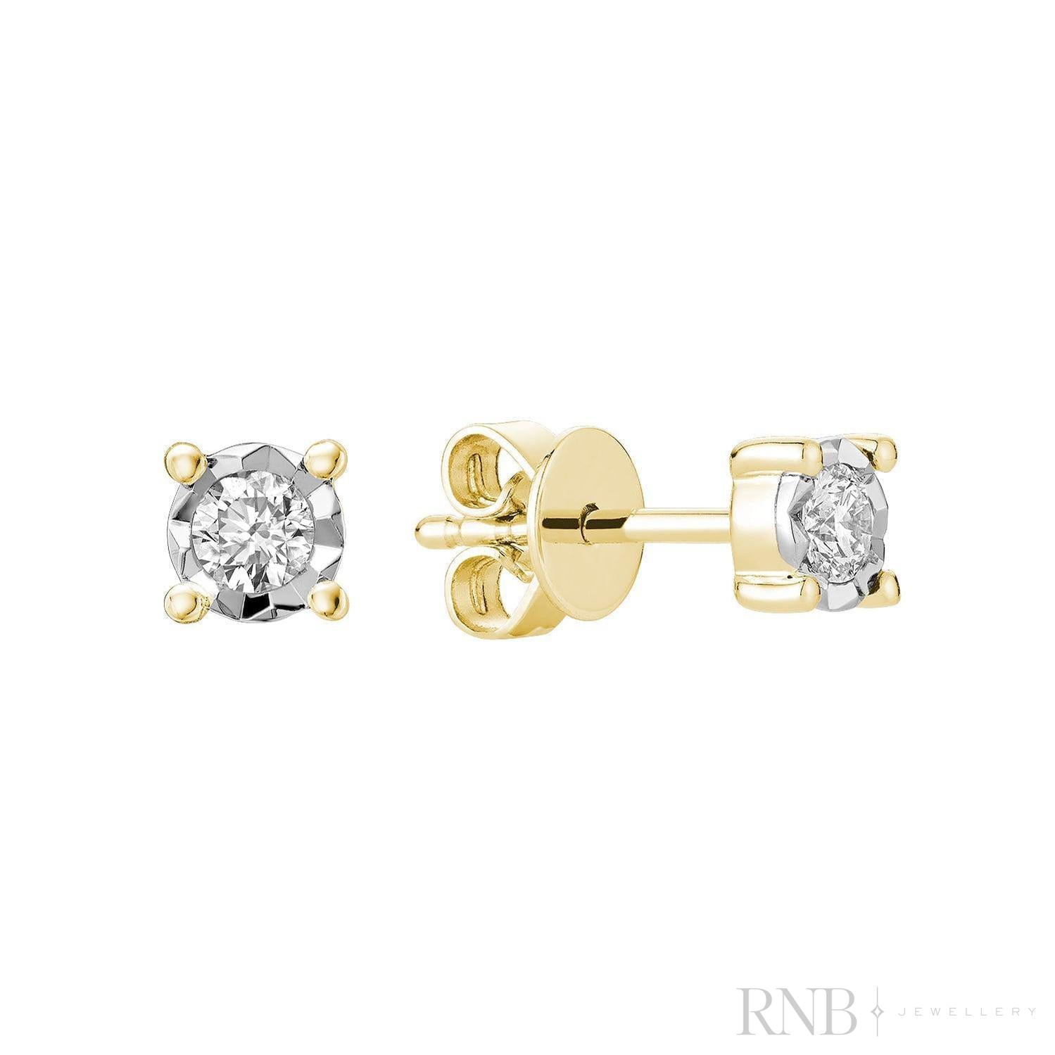 Illusion Diamond Stud Earrings
