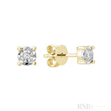 Illusion Diamond Stud Earrings