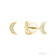 Diamond Moon Stud Earrings