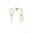 Diamond Paper-Clip Dangle Earrings-RNB Jewellery