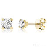 Solitaire Diamond Stud Earrings