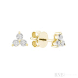 Trinity Illusion Diamond Stud Earrings