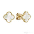 Mother of Pearl Clover Stud Earrings