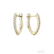 V-Shaped Diamond Loop Earrings-RNB Jewellery