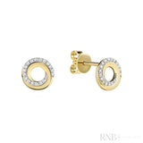 Whirl Diamond Stud Earrings-RNB Jewellery