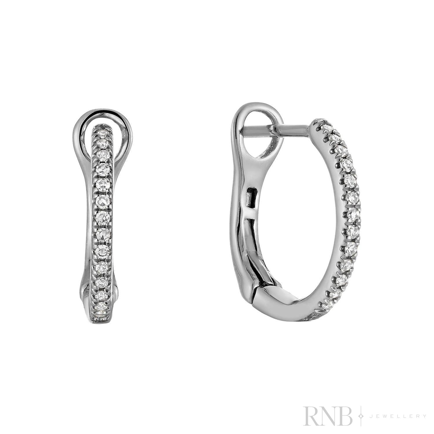 Alternating Dangle to Huggies Oval Diamond Earrings
