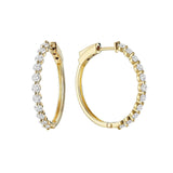Slim Diamond Loop Earrings