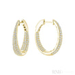 Inside Out Pave Diamond Loop Earrings
