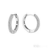 Pave Diamond Huggie Earrings-RNB Jewellery